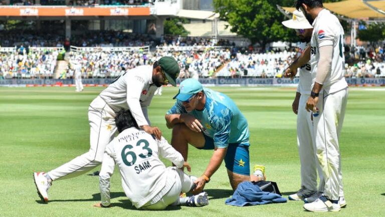 Ayub’s Shocking Ankle Injury Stuns Pakistan in New Year Test Against South Africa
