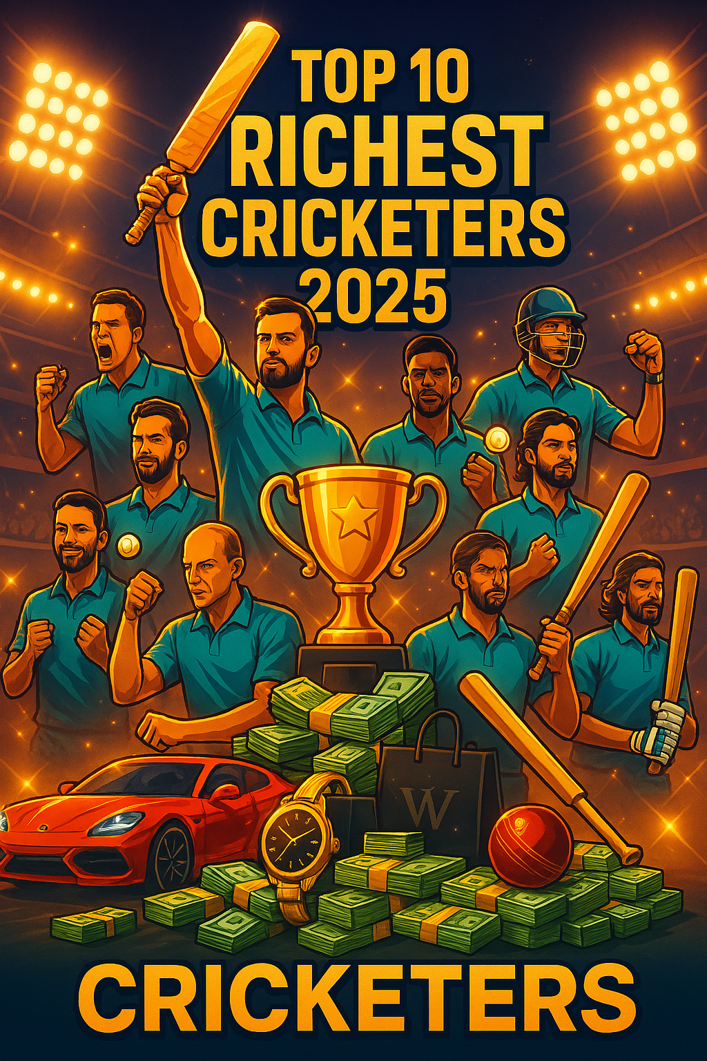 Top 10 Richest Cricketers in the World (2025): Legends Who Turned Runs into Riches 