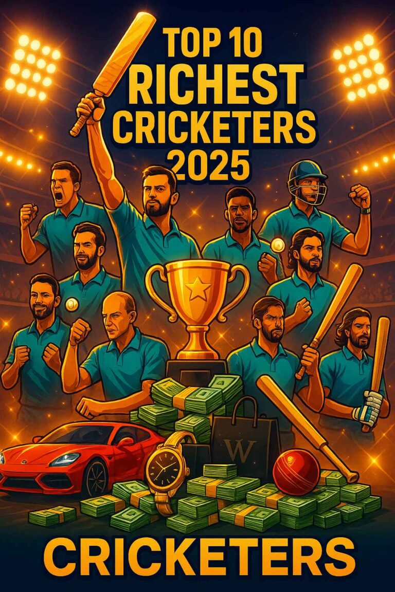 Top 10 Richest Cricketers in the World (2025): Legends Who Turned Runs into Riches