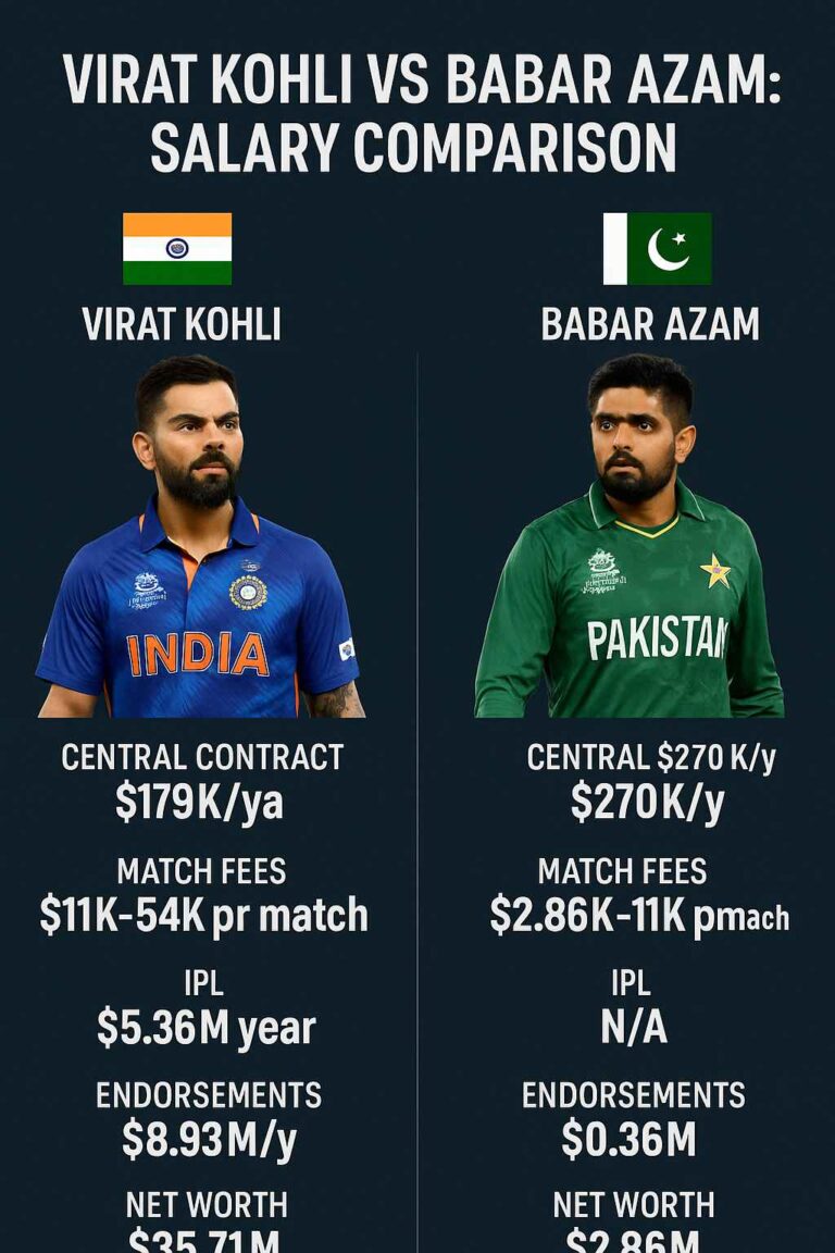 Virat Kohli vs Babar Azam: Who Earns More?