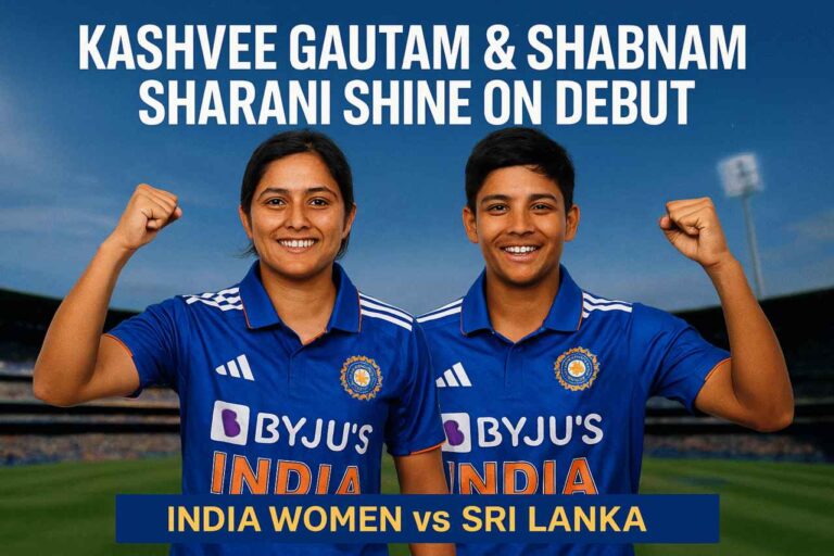 India Women vs Sri Lanka: Kashvee, Charani Shine on Debut in 39-Over Thriller