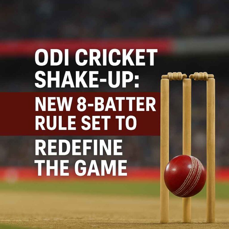 ODI Cricket Shake-Up: New 8-Batter Rule Set to Redefine the Game