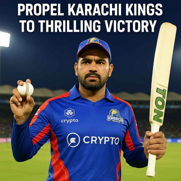 Khushdil Shah’s All-Round Heroics Propel Karachi Kings to Thrilling Victory