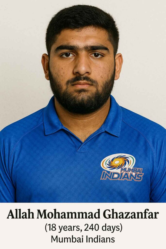 Kwena Maphaka (18 years, 231 days) – Rajasthan Royals
